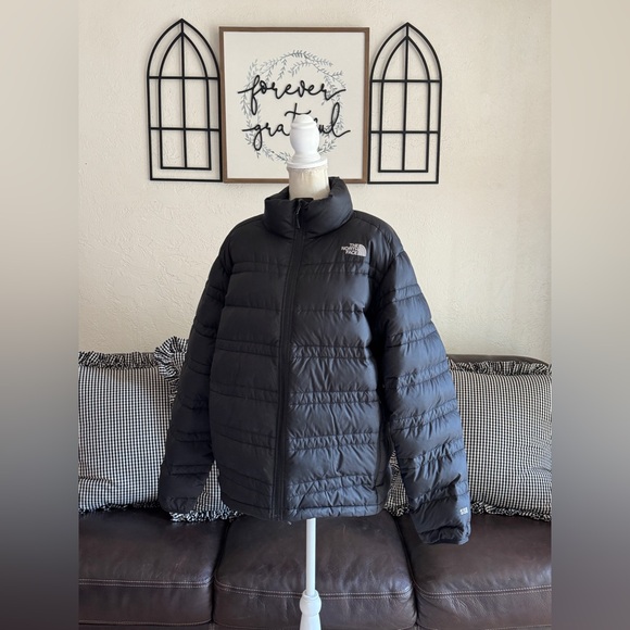 The North Face 550 Down Jacket In Black Full Zip Size XL Winter Outdoor - Picture 1 of 15